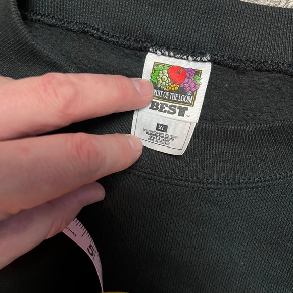 Vintage Me and My Girl Sweatshirt Size XL Black 90's Broadway KC Fruit of the - Picture 3 of 3